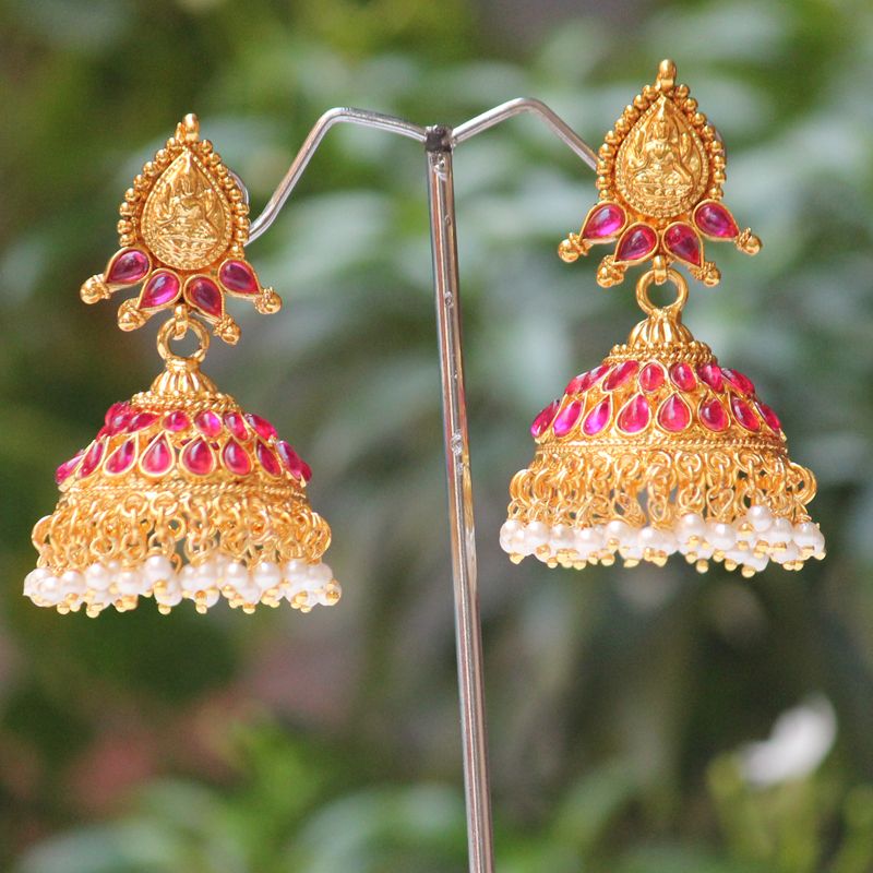 GOLD PLATED TEMPLE EARRINGS