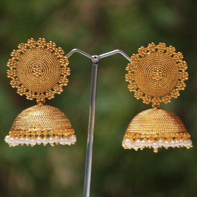 TEMPLE TRADITIONAL COIN JHUMKAS