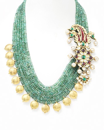 EMERALD BEADED NECKLACE 